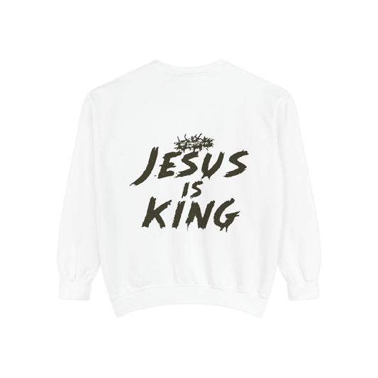 Jesus Is King Brush Unisex Crewneck